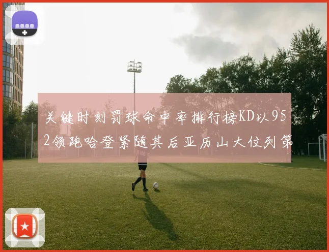 关键时刻罚球命中率排行榜KD以952领跑哈登紧随其后亚历山大位列第六
